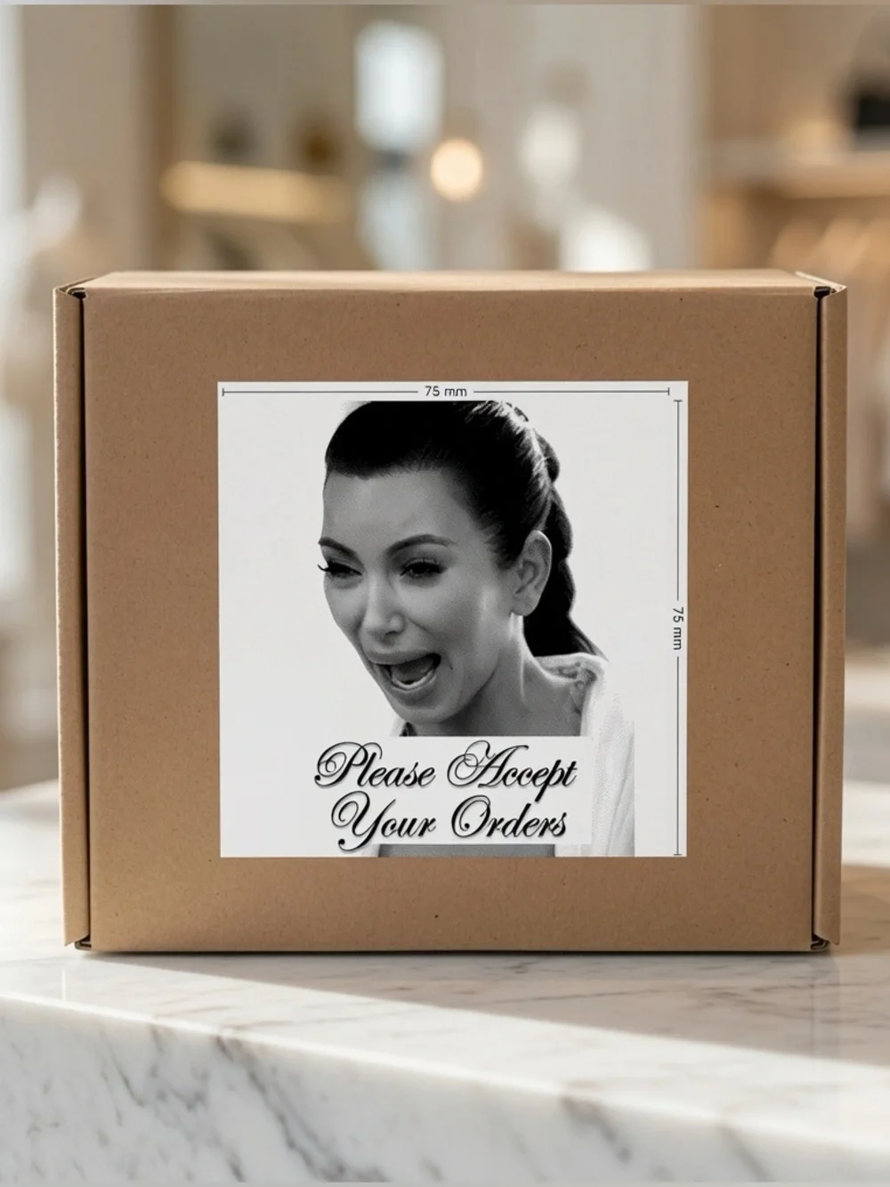 Please Accept Your Orders Stickers  3”x3”-100ct.
